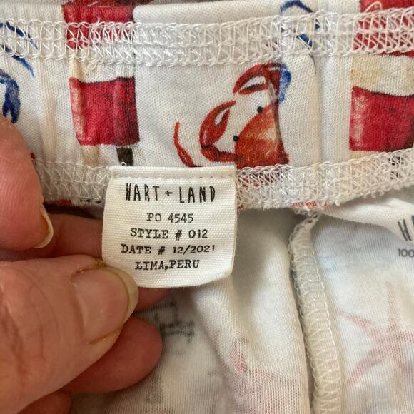 Hart + Land Organic Cotton Nautical Print Pajama Set Men’s Large - Picture 10 of 15